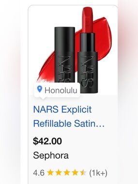 NARS explicit lipstick
